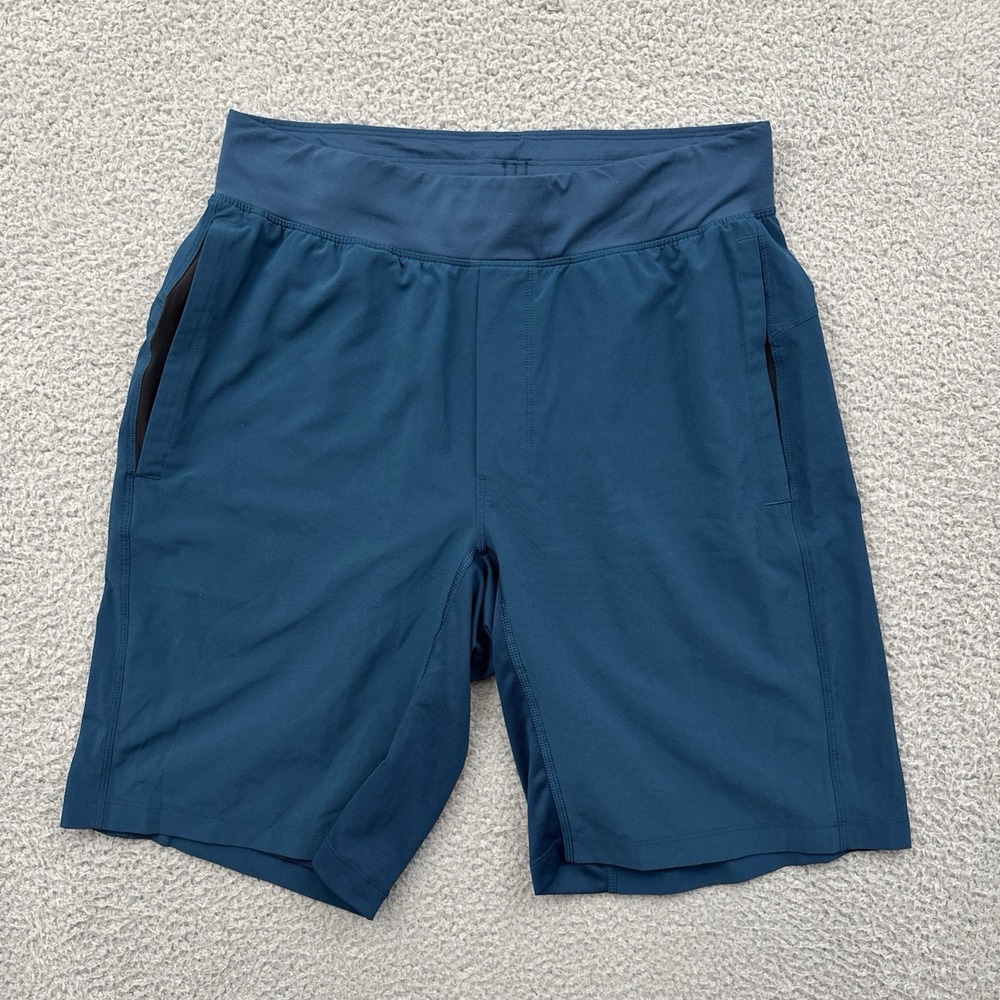 Lululemon T.H.E. Shorts Linerless 9" Iron Blue Athletic Athleisure Men's Medium